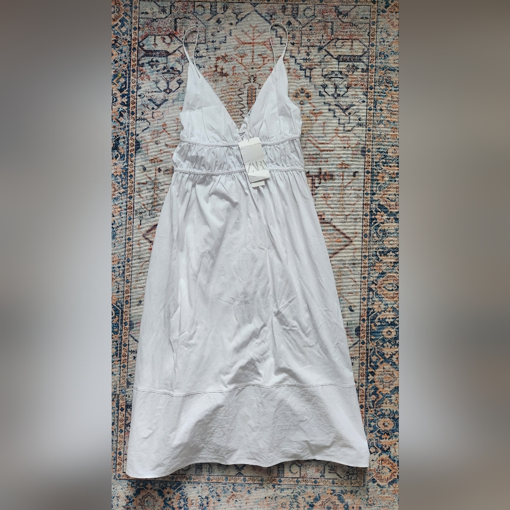 Zara white dress, size M